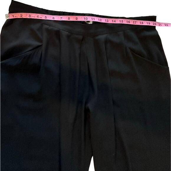 Eileen Fisher - Silk Georgette Crepe Pleated Tapered Pant - Extra Large - Picture 8 of 13